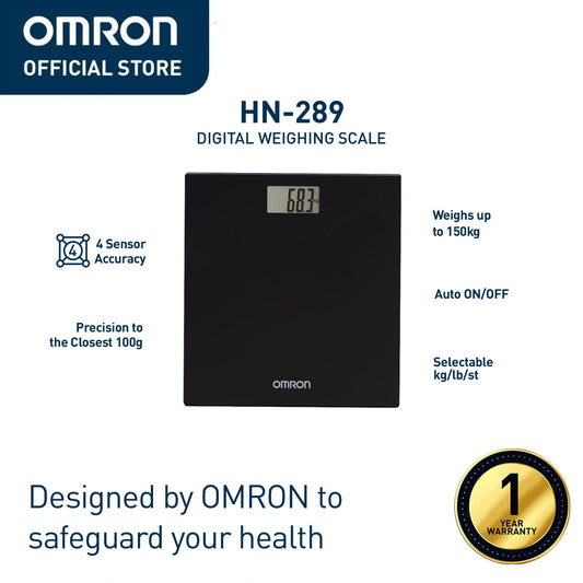 Omron HN-289-EBK Digital Body Weighing Weight Scale - Black