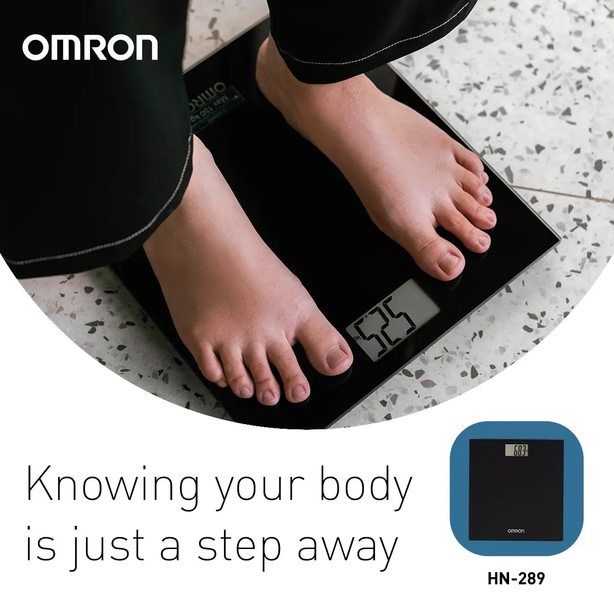 Omron HN-289-EBK Digital Body Weighing Weight Scale - Black