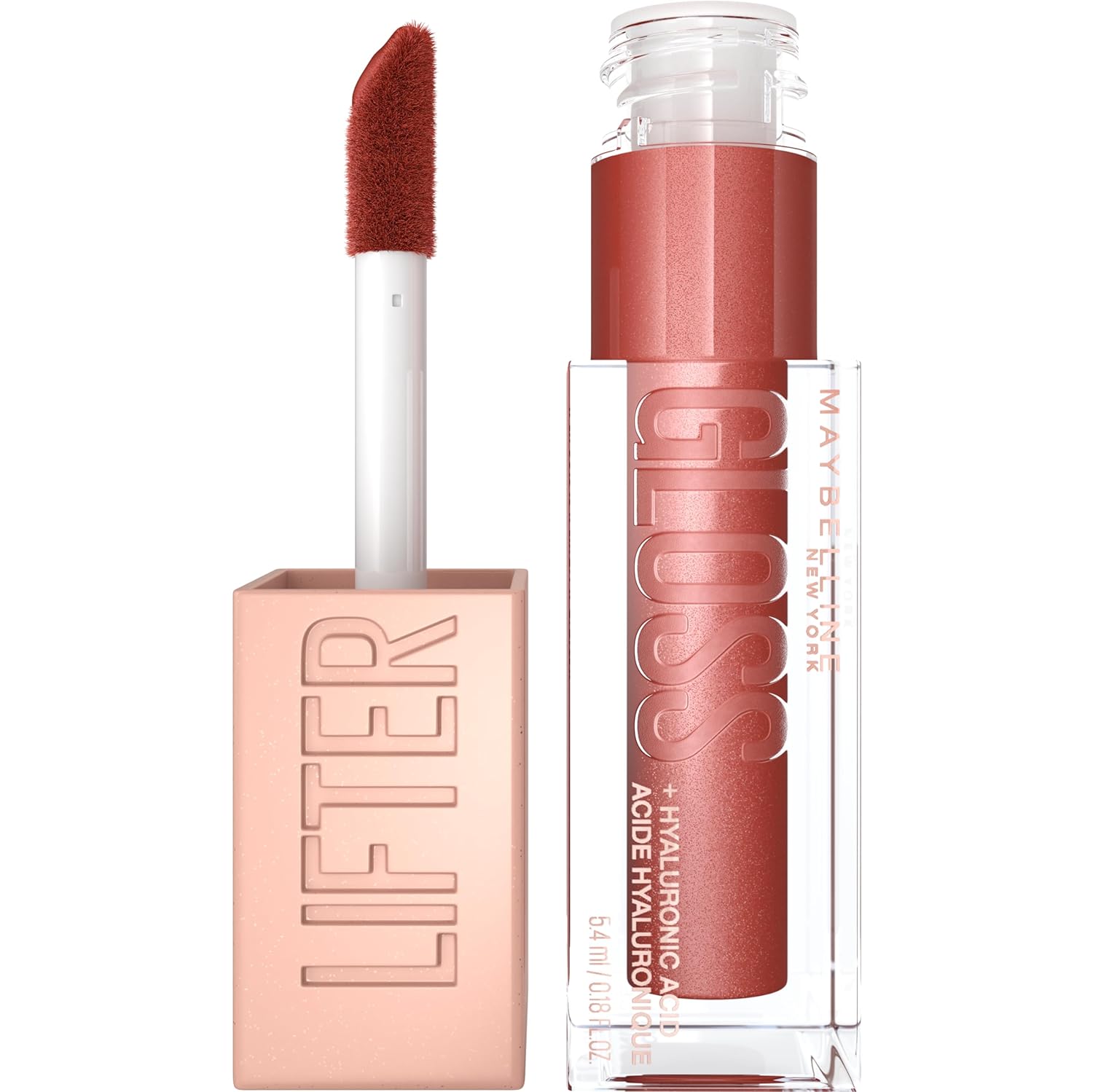 Maybelline Lifter Gloss - Rust | Hydrating & High-Shine Lip Gloss