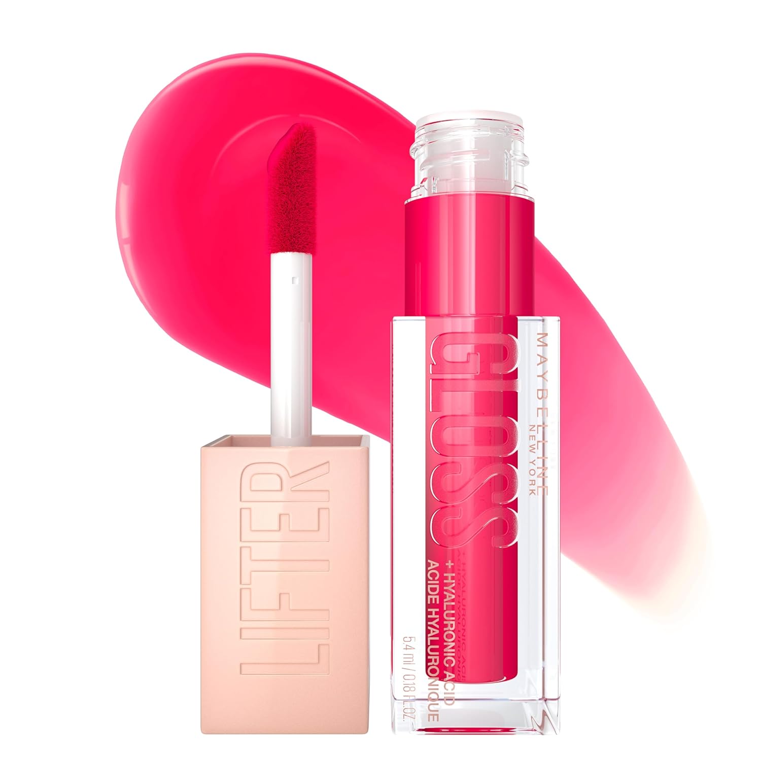 Maybelline Lifter Gloss - Bubblegum | Hydrating & Plumping Lip Gloss