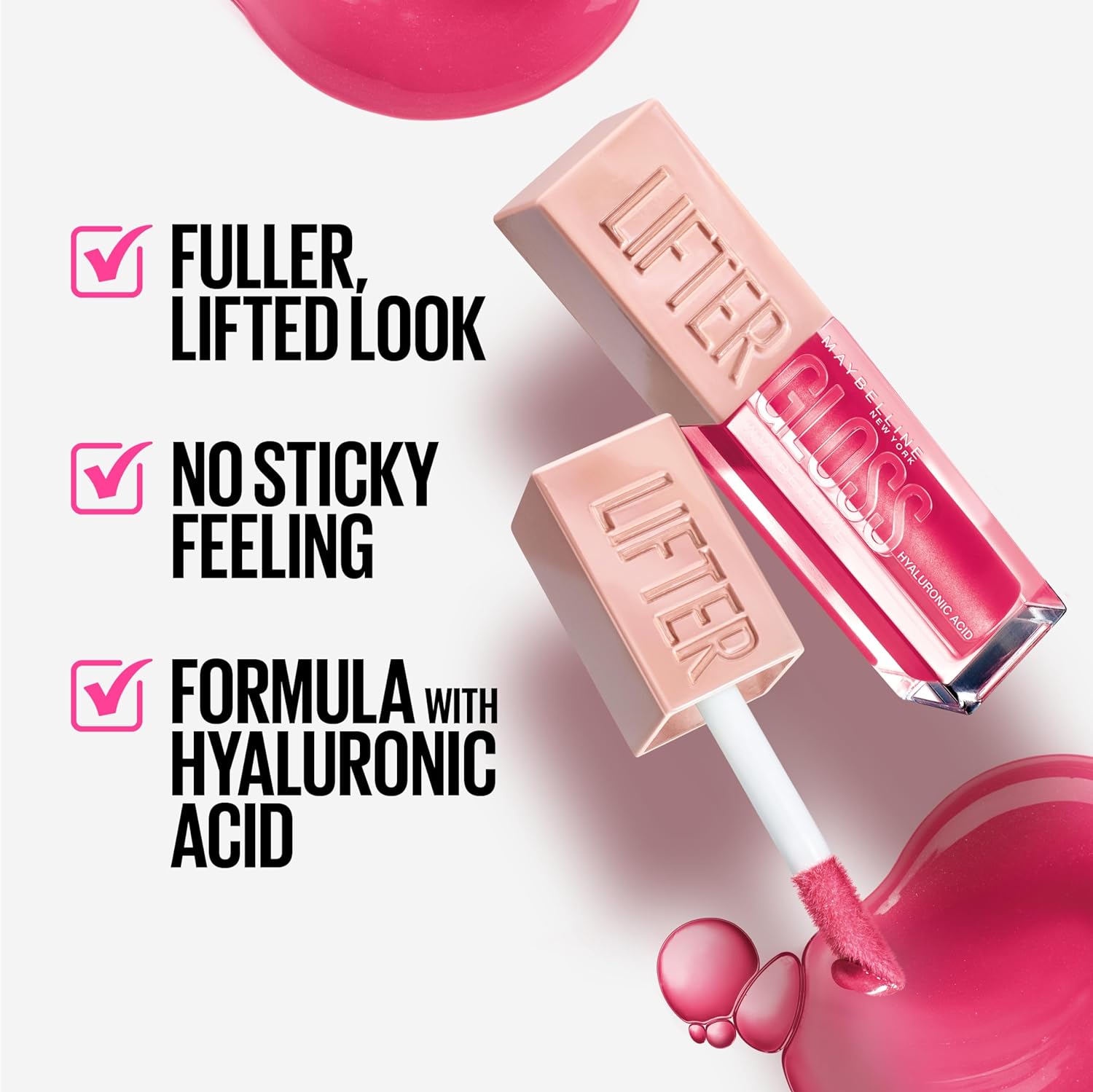 Maybelline Lifter Gloss - Bubblegum | Hydrating & Plumping Lip Gloss